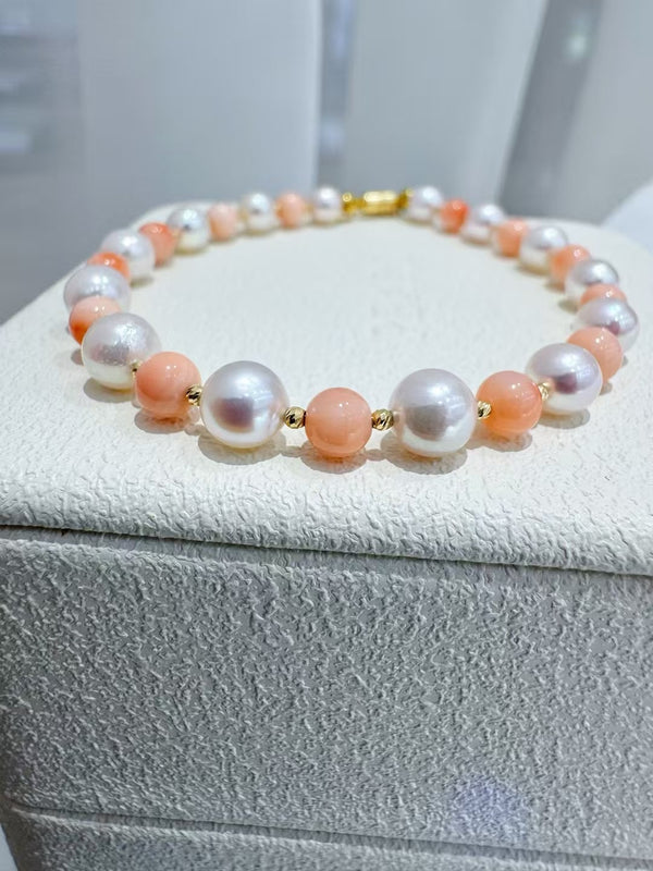 MT20250003 4.5mm Natural Momo Coral Bracelet
