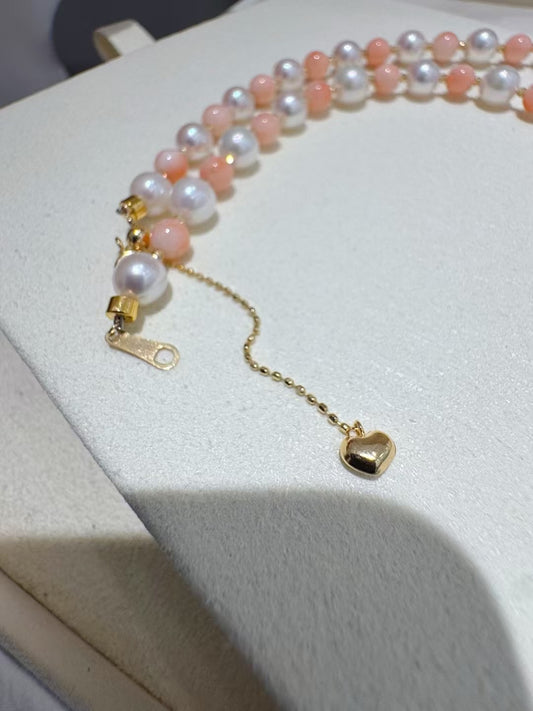 MT20250002 4.5mm Natural Momo Coral Necklace