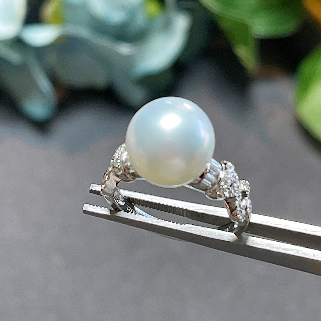 MT20220022 Natural Australian White Pearl Ring