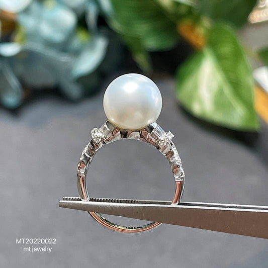 MT20220022 Natural Australian White Pearl Ring